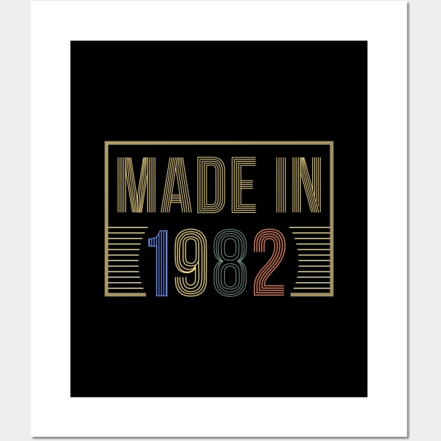 Made in 1982 Wall Art by AnjPrint